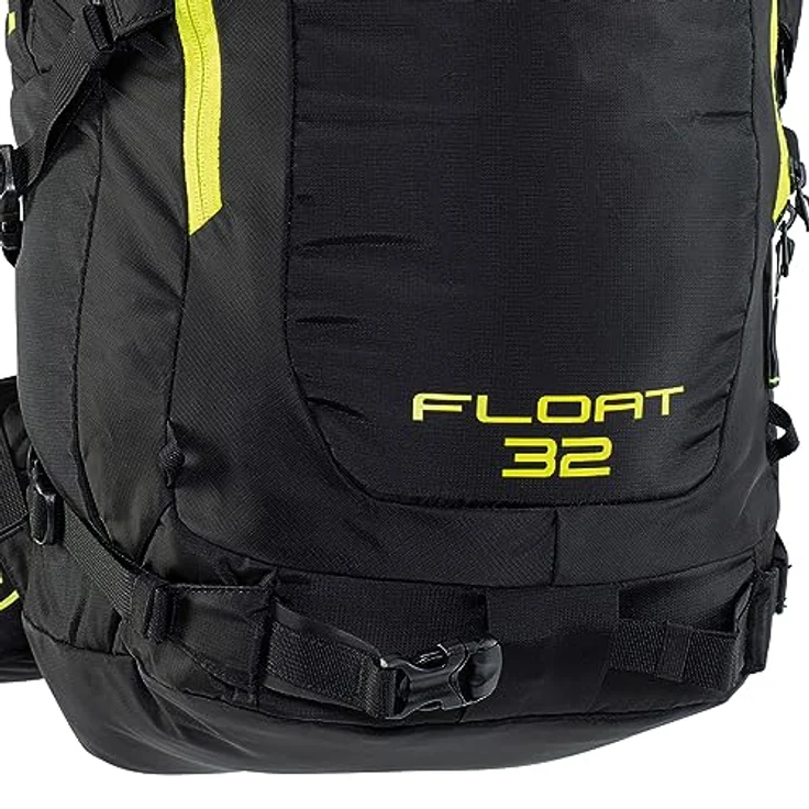 K2 FLOAT 32 Tourenrucksack, vollausgestattet mit originalem Float Lawinen Airbag, schwarz - radioaktive lime – Bild 4
