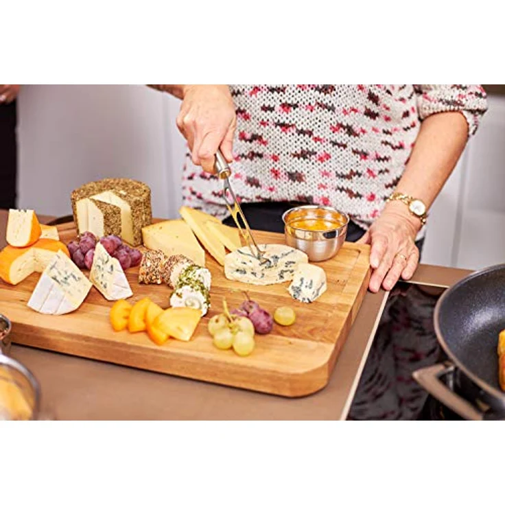 RÖSLE Käsemesser, hochwertiges Wellenschliffmesser für Weichkäse, Edelstahl 18/10, Spülmaschinengeeignet, 28 x 3,5 x 2 cm – Bild 3