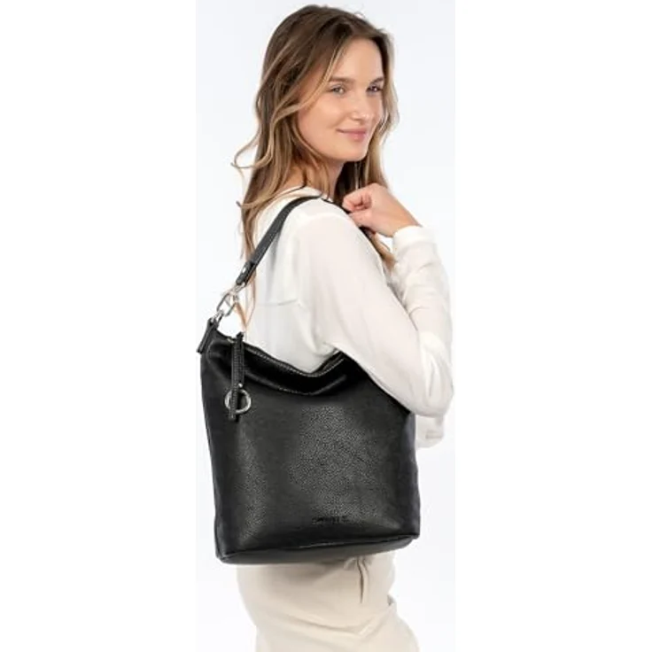 Suri Frey Beutel Debby, Handtasche aus Feinsynthetik mit Logo-Prägung, Schwarz, 35 x 31 x 15 cm – Bild 3