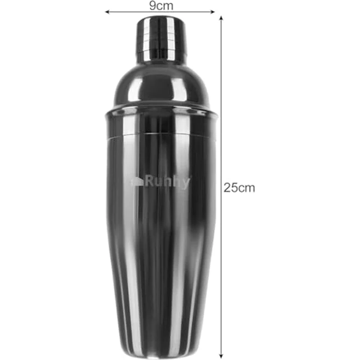 Redfink Cocktail Shaker Set 700 ml, Edelstahl, spülmaschinengeeignet, rostfreies Barzubehör, ideales Geschenk für Cocktailliebhaber – Bild 2