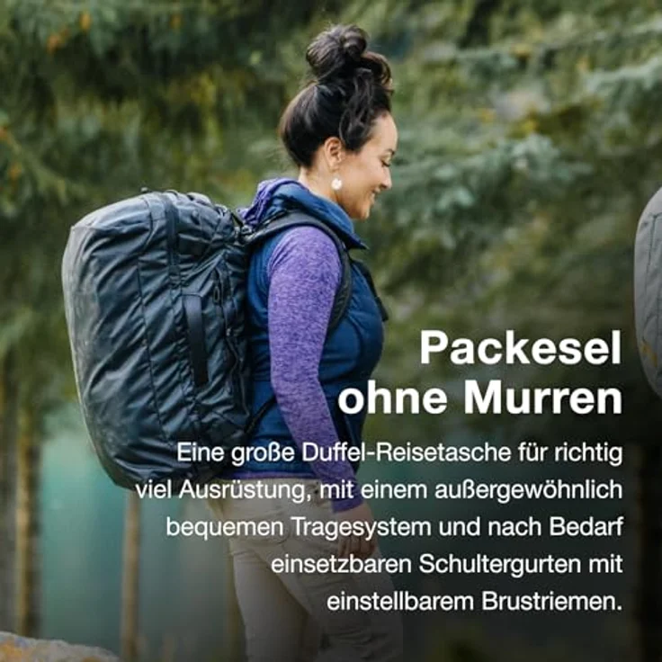 Osprey Transporter 40, Weekender Reisetasche 55 cm, 100% Nylon, schwarz – Bild 4