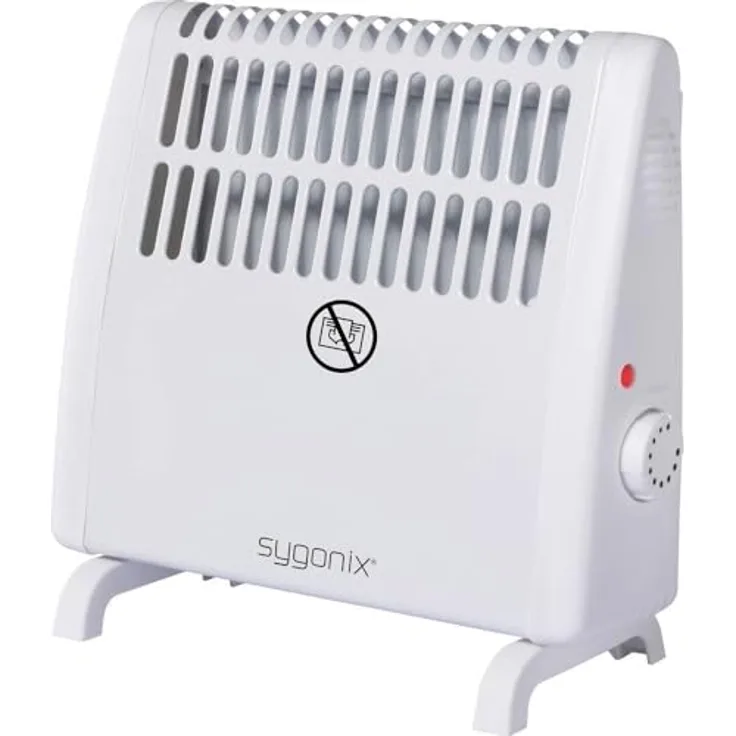 Sygonix SY-6771238 Frostschutzwächter 450 W, 500 W, Thermostat-Steuerung, Überhitzungsschutz, Weiß