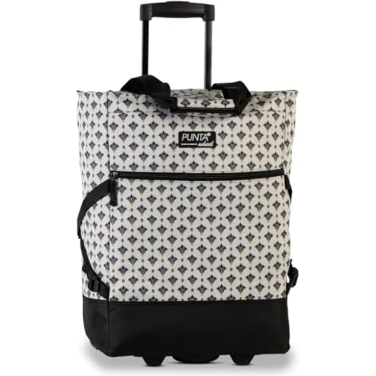 Punta® Einkaufstrolley Dunkelgrau/Schwarz, stabiler Einkaufswagen mit 33 L Volumen und leisen Skater-Rollen, klappbar für müheloses Einkaufen und Reisen