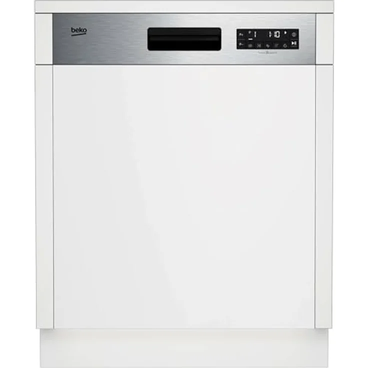 Beko B300 BDSN26430X, Halb integrierte Spülmaschine mit 14 Maßgedecken, Energieeffizienzklasse D, Edelstahl-Oberfläche – Bild 1