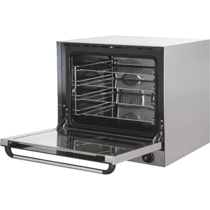 GastroHero Heißluftofen ECO 4 Bleche, Edelstahl, Umluftofen für Gastronomie, 62 Liter, 230 V, Temperaturbereich bis 300°C – Bild 2