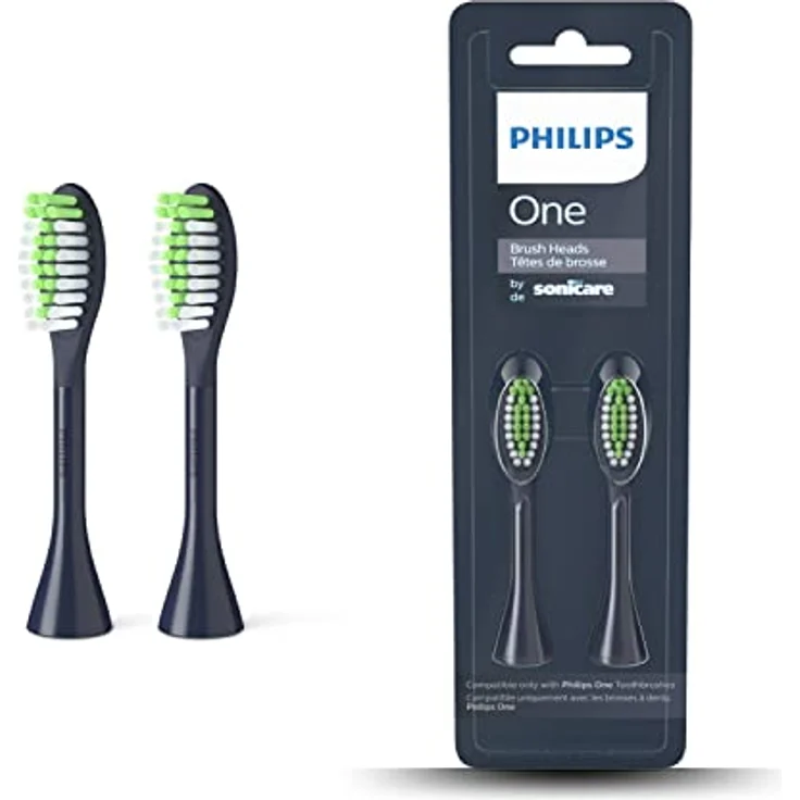 Philips One Bürstenköpfe für die elektrische Zahnbürste, Zweierpack, (Modell: BH1022/04) – Bild 1