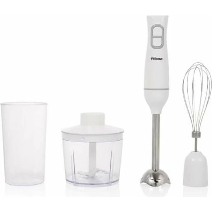 TriStar Stabmixer MX-4881 Weiß, Stabmixer-Set mit 350 Watt Leistung und praktischem 500 ml-Messbecher