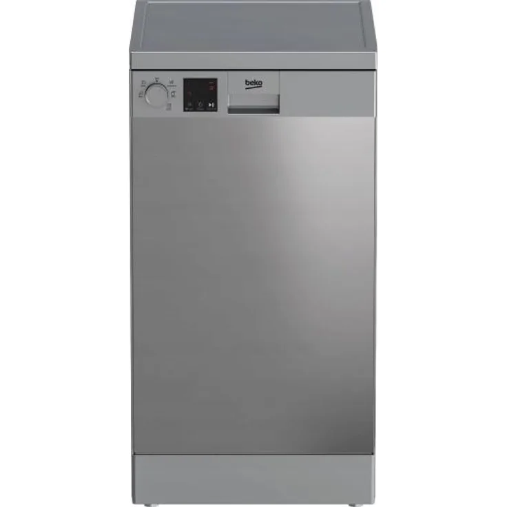Beko DVS05030X, Freistehender Geschirrspüler mit 2 Körben, Edelstahl, 10 Maßgedecke, 45 cm breit