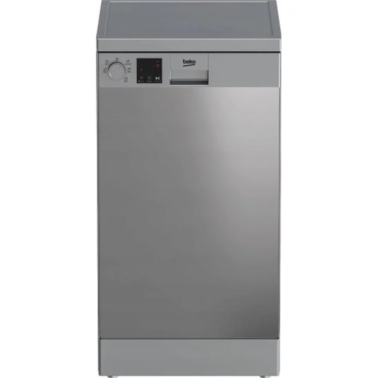 Beko DVS05030X, Freistehender Geschirrspüler mit 2 Körben, Edelstahl, 10 Maßgedecke, 45 cm breit