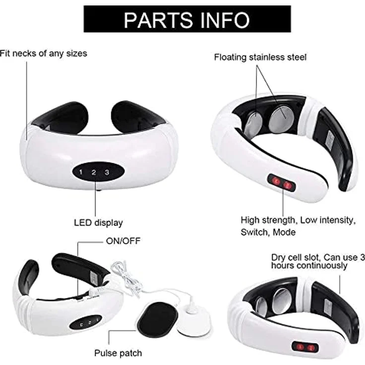 NACKY EMS Nackenmassagegerät Nacken Massage Massagegerät Vibration Wärmefunktion 16 Stufen – Bild 4