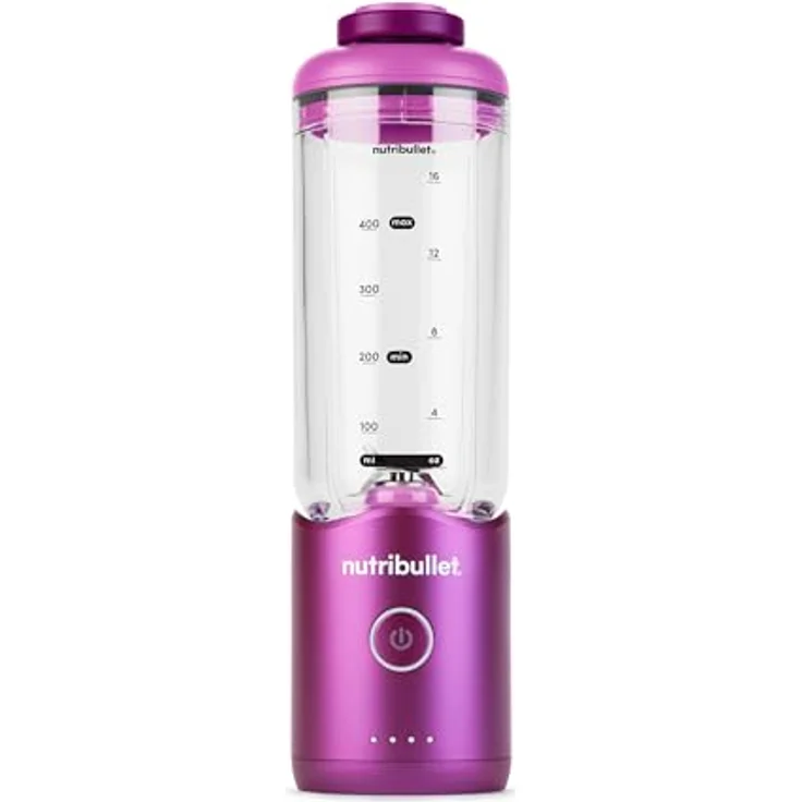 nutribullet Smoothie-Maker NB Flex Portable NBP013VT, Violett, 0,59 l Fassungsvermögen, mit Edelstahl-Mixklinge und USB-C Ladefunktion – Bild 2