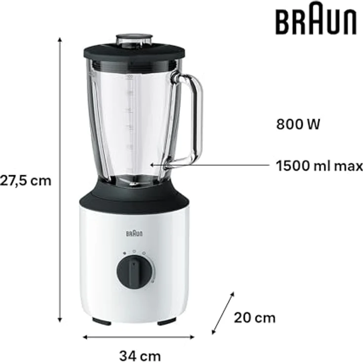Braun Standmixer JB 3150 PowerBlend 3, weiß – Bild 4