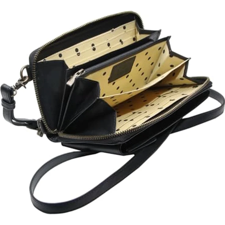 Esquire Peru Handytasche, Leder mit 16 Kreditkartenfächern, 10 cm, schwarz – Bild 3