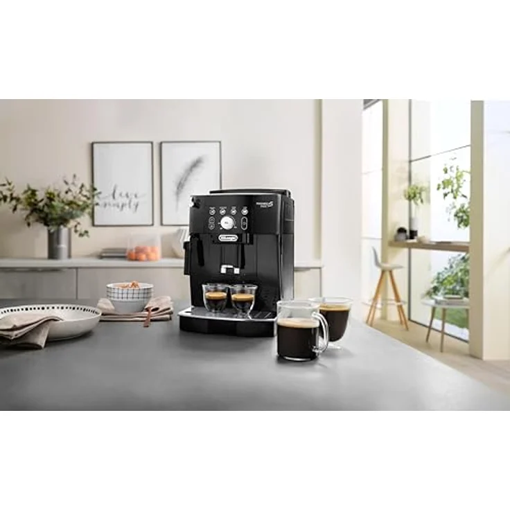 De'Longhi Magnifica S Smart ECAM 230.13.B Kaffeevollautomat mit Milchaufschäumdüse für Cappuccino, Espresso-, Kaffee- und Long Coffee Direktwahltasten und Drehregler, 2-Tassen-Funktion, schwarz – Bild 4