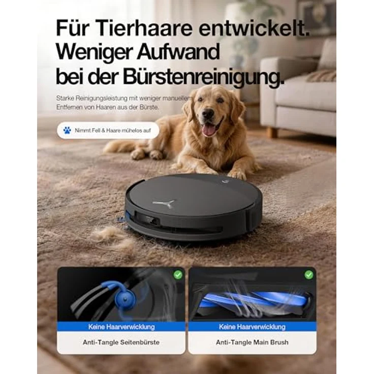 ECOVACS DEEBOT T90 PRO OMNI, Saug- und Wischroboter mit 30.000 Pa Saugleistung, automatischer Moppreinigung und PowerBoost-Technologie – Bild 3