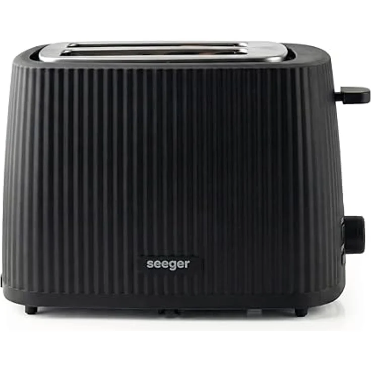 Seeger SGR150BK Toaster, 2 Scheiben, 7 Bräunungsstufen, Liftfunktion, Herausnehmbare Krümelschublade, Schwarz, 930 Watt – Bild 2