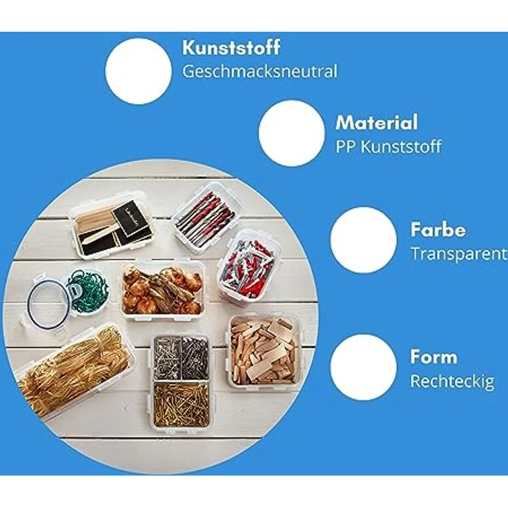 LocknLock 6er Set HPL812 Vorratsdosen - Frischhaltedosen 1 Liter - Geeignet zum Einfrieren und in der Mikrowelle - Food Box Meal-Prep-Boxen, Blau – Bild 5