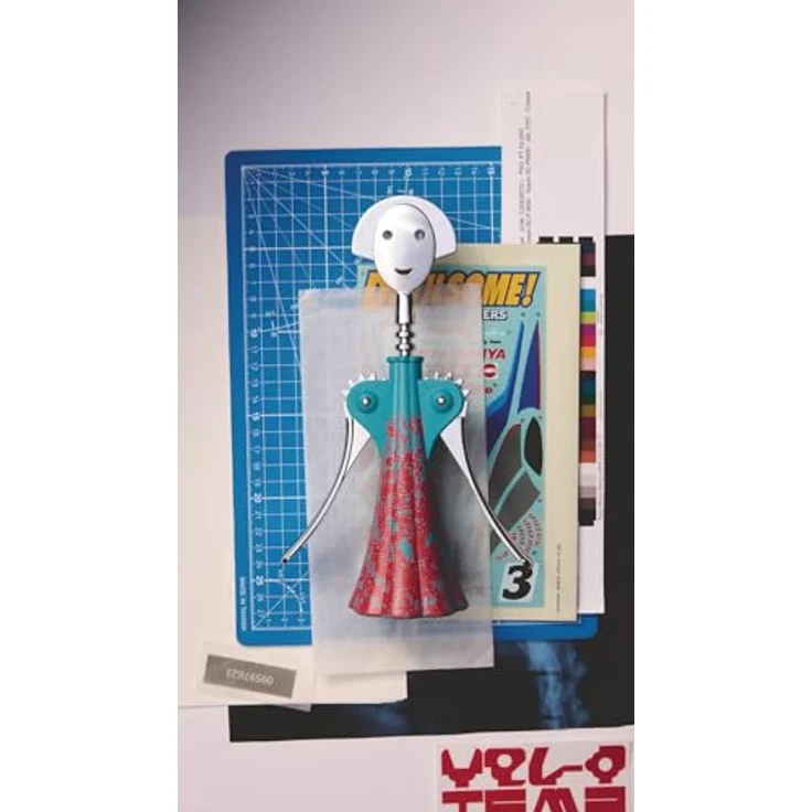 Alessi Anna G. Liquid AM01A 6, Design-Korkenzieher aus AlkiPaper und verchromtem Zamak, phosphoreszierend, mehrfarbig, Durchmesser 7 cm, Höhe 24,5 cm – Bild 5