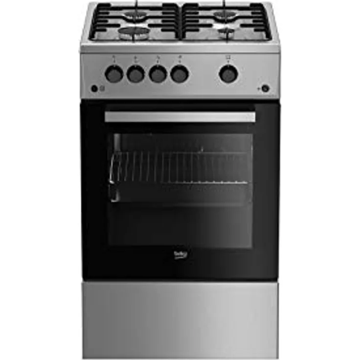 Beko PAL-7786982126 Herd (Elektro & Gas/Freistehend) mit 60 L Backofen-Fassungsvermögen, zweifach verglaste Tür und Gasausfluss-Sicherung