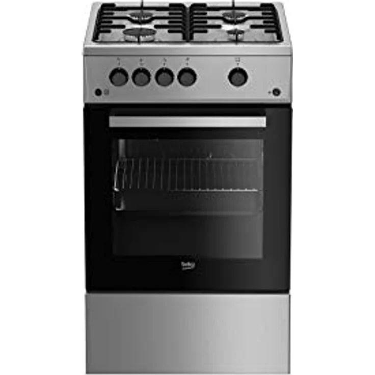 Beko PAL-7786982126 Herd (Elektro & Gas/Freistehend) mit 60 L Backofen-Fassungsvermögen, zweifach verglaste Tür und Gasausfluss-Sicherung