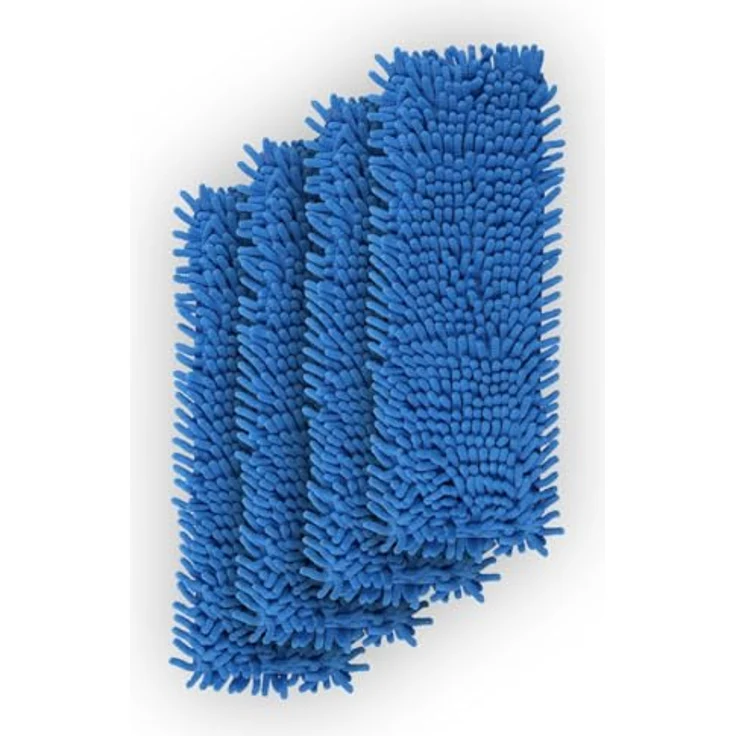 Bestlivings Ersatzbezug Blau für Bodenwischer (4er Pack) - 40cm Chenille Wischbezug, für alle gängigen Klapphalter, für alle Bodenarten geeignet – Bild 1