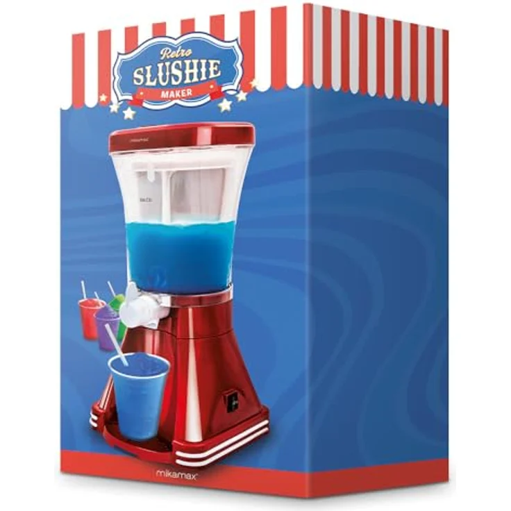 MikaMax - Retro Slushie Machine - 1-Liter Fassungsvermögen - Anpassbare Geschmacksrichtungen - Einfache Bedienung - Einfaches Ausgießen - Abnehmbarer Becherhalter – Bild 2