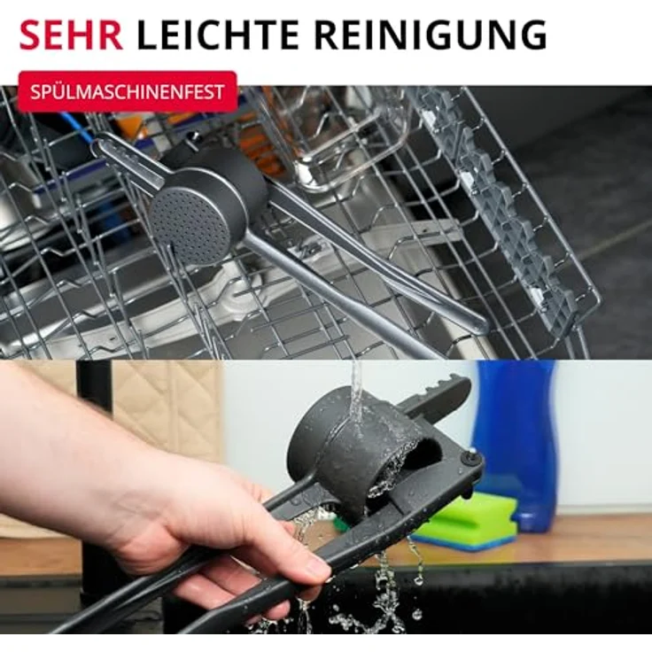 WESTMARK Spätzlepress, Kartoffelpresse mit rundem Loch, 250 ml Füllvolumen, Anthrazit – Bild 13