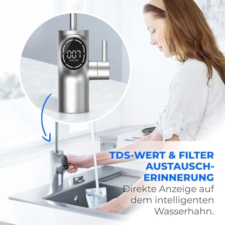 BEM Orion Ultra Slim Tankloser Wasserfilter mit Intelligentem Wasserhahn und 5-Stufigem Filtersystem in Schwarz-Silber – Bild 7