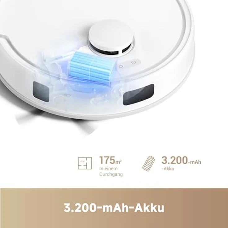 Dreame Mova E20 Plus, Saug- und Wischroboter mit automatischer Leerung, LDS Navigation, 5000 Pa Saugkraft, 2 in 1 Funktion, Weiß – Bild 3