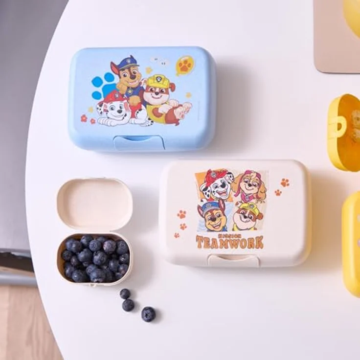 Koziol CANDY L GROW PAW PATROL Lunchbox, mit Trennschale und Clipverschluss, bruchfest, spülmaschinengeeignet, aus biozirkulärem Kunststoff, organic sky blue – Bild 5
