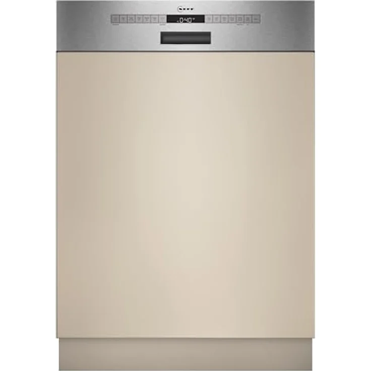 NEFF S145ECS15E, Integrierbarer Geschirrspüler, 60 cm, gebürsteter Stahl, Energielabel A – Bild 1