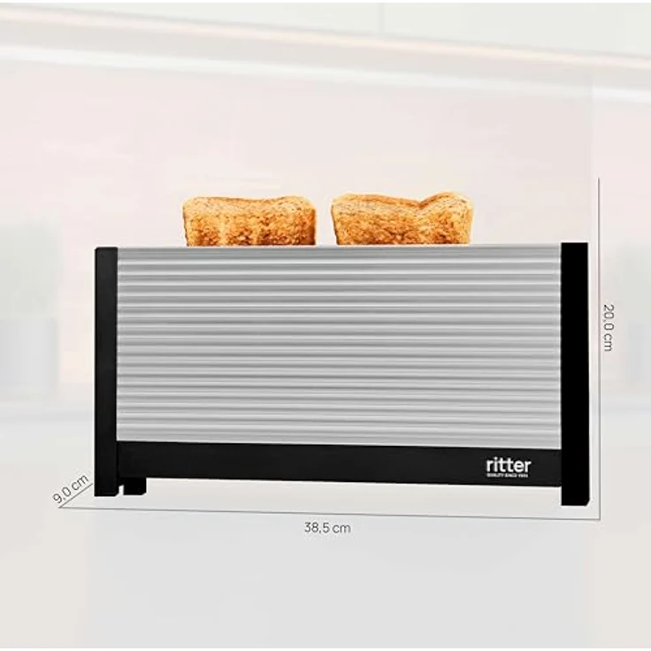 Ritter Toaster volcano 3, Aluminium, Langschlitztoaster mit hochwertigen Aluminiumfronten, made in Germany – Bild 6