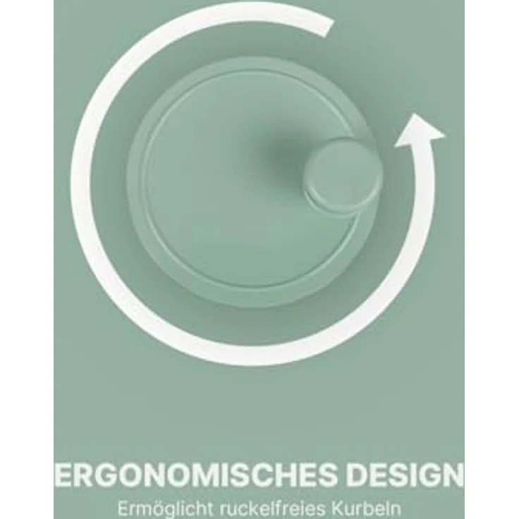 Pro Home Salatschleuder (2,7 Liter, Ø20cm) BPA-frei, 3in1 - Schleuder, Sieb und Salatschüssel, 3D Kurbel - grün – Bild 3