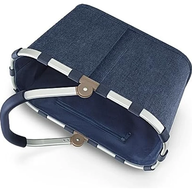 reisenthel, Einkaufshilfe, Einkaufskorb Carrybag Herringbone Dark Blue, Blau – Bild 5