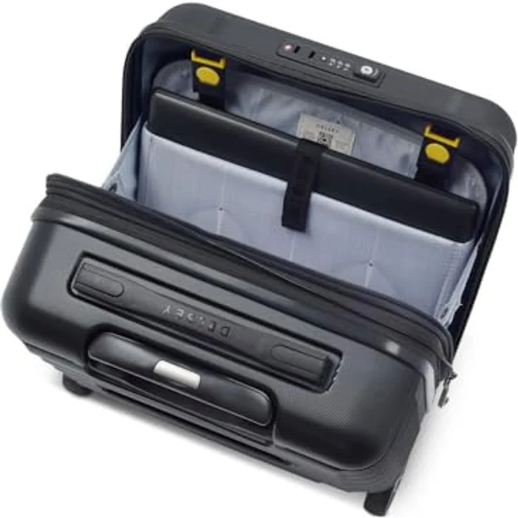 Delsey Shadow 5.0 4-Rollen Businesstrolley 38 cm Laptopfach mit Dehnfalte, Schwarz (30 l) – Bild 4