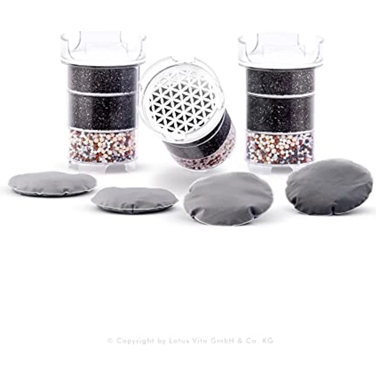 Lotus Vita Wasserfilter Halbjahres Ersatz Paket - 3x Filter 4x Kalkpad für ESPRIT, LOTUS, FAMILY, ONE, NATURA PLUS – Bild 1