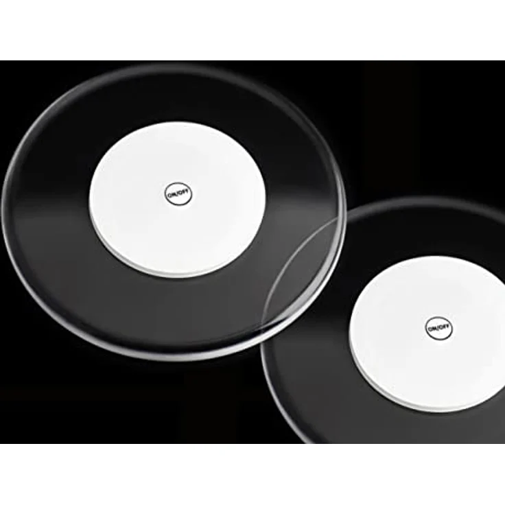 4er Set PRECORN LED Untersetzer Bierdeckel Leuchtend für Getränke ON/Off Taste Wasserdicht Untersetzer Acryl Rund für Gläser Flaschen Partys Hochzeiten Bar Weihnachten Pub Geburtstag Leuchtuntersetzer – Bild 3