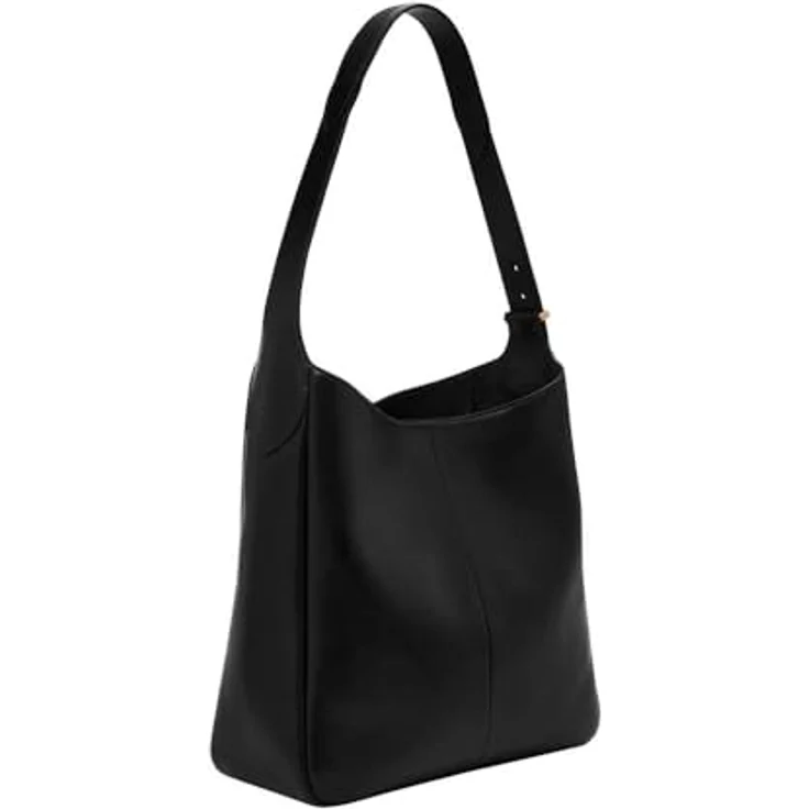 Fossil Dillon Schultertasche Leder 30 cm, Damenhandtasche in Schwarz mit Magnetverschluss und organisiertem Innenleben – Bild 4