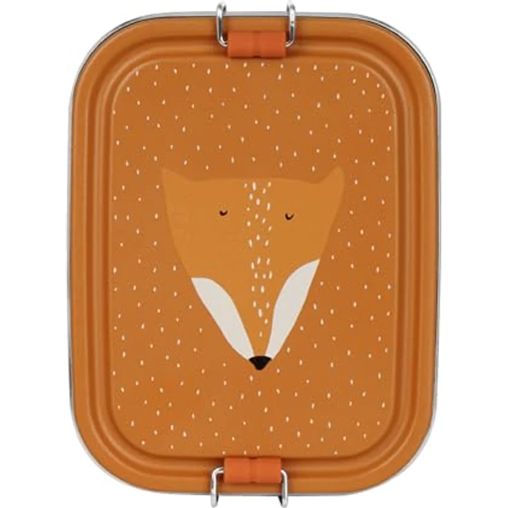 Trixie Baby Lunchbox Trixie Brotdose aus Edelstahl Mr Fox Fuchs Orange Small, für Kinder ab ca. 3 Jahren, ideal für unterwegs, leicht und langlebig - Preisvergleich – Bild 2