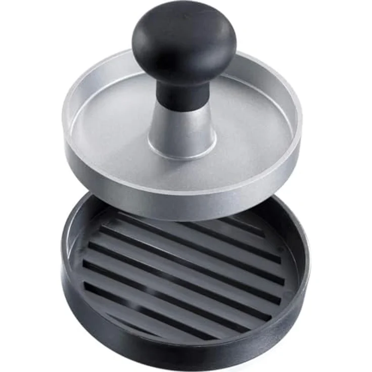Westmark Hamburger Maker Uno, Schwarz-Silber, Innendurchmesser 11 cm – Bild 2