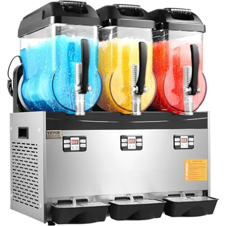 VEVOR Slusheis Maschine XRJ12LX3, 12 L x 3 Dreifachtank Edelstahl, für gefrorene Getränke, effizient und bedienfreundlich – Bild 9