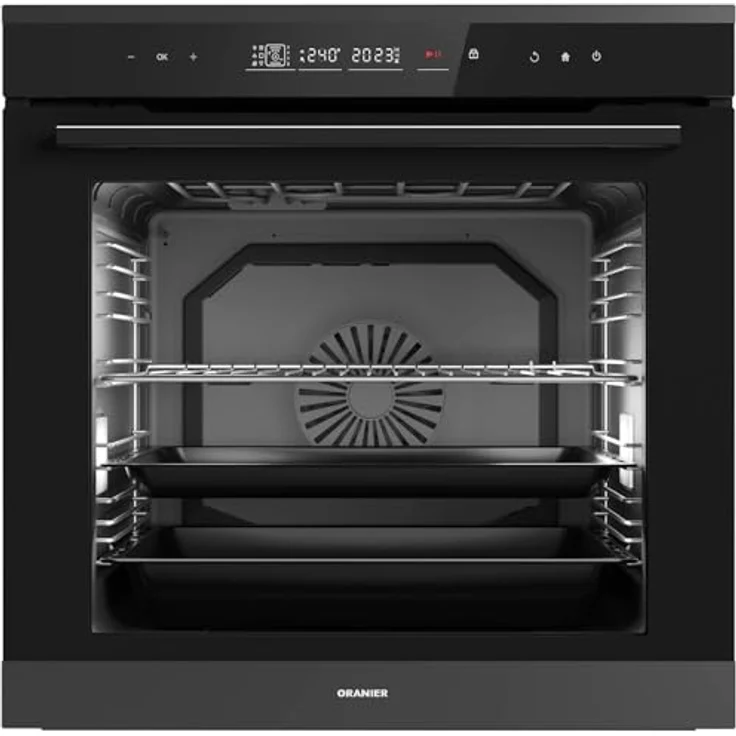 Oranier EBP820 Pyrolyse Backofen pureBLACK, 15 Backofenfunktionen, XXL-Backraum 80 Liter, 3-D Heißluft – Bild 1