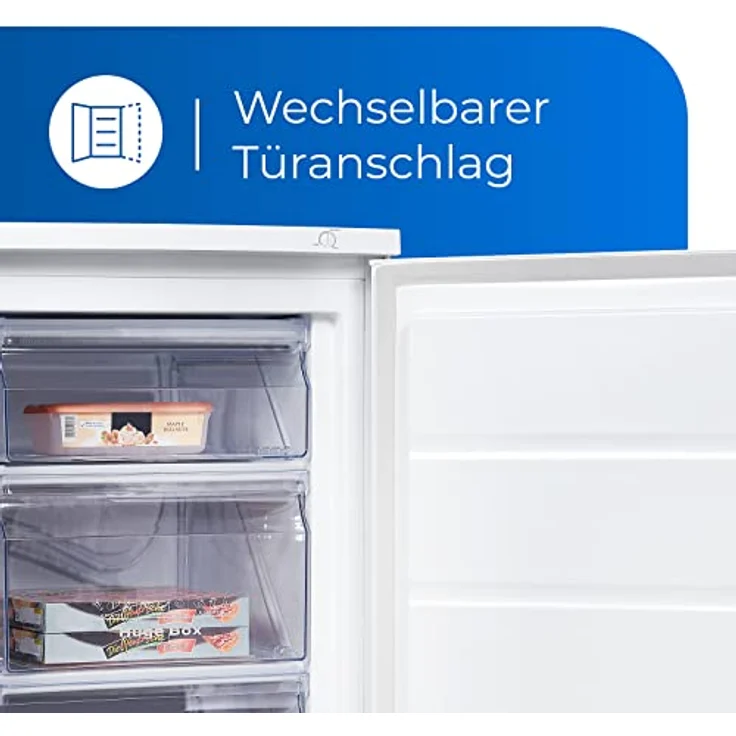 Exquisit GS81-H-010D Gefrierschrank, freistehend, weiß, Breite 56 cm, Energieklasse D – Bild 6