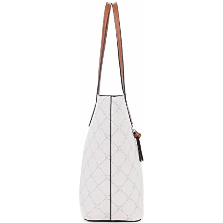 Tamaris Shopper TAS Anastasia, für Damen, Echtleder-Optik, Karo-Design, mit Logo-Anhänger – Bild 3