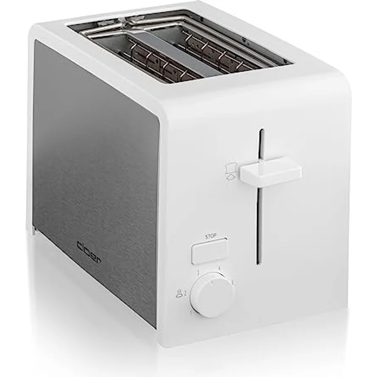 Cloer 3211 Toaster - 825 W - für 2 Toastscheiben - integrierter Brötchenaufsatz - Nachhebevorrichtung - Krümelschublade - wärmeisoliert - Edelstahl – Bild 5