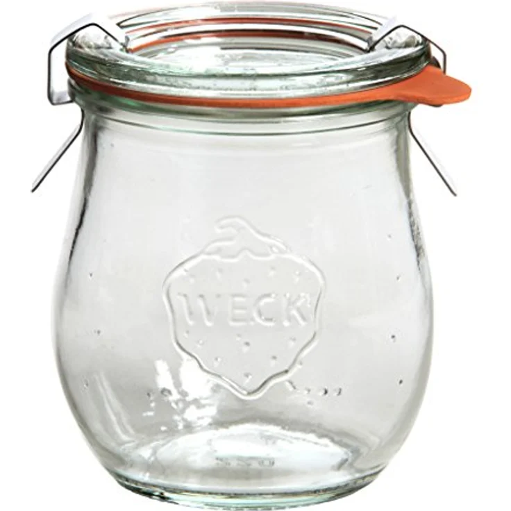 Weck Einmachgläser mit 60 mm Deckel, 220 ml, inklusive Dichtungen und Klammern, Packung mit 12 Stück, aus Glas, transparent – Bild 2