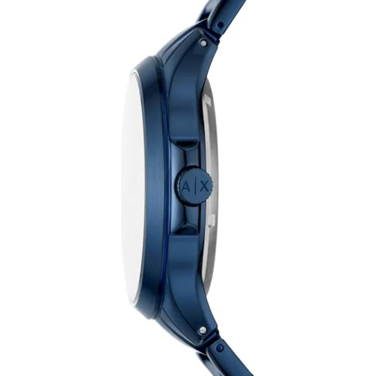 Armani Exchange Herren Analog Automatik Uhr mit Edelstahl Armband AX2457, Blaues Zifferblatt, Wasserdicht bis 50m – Bild 4