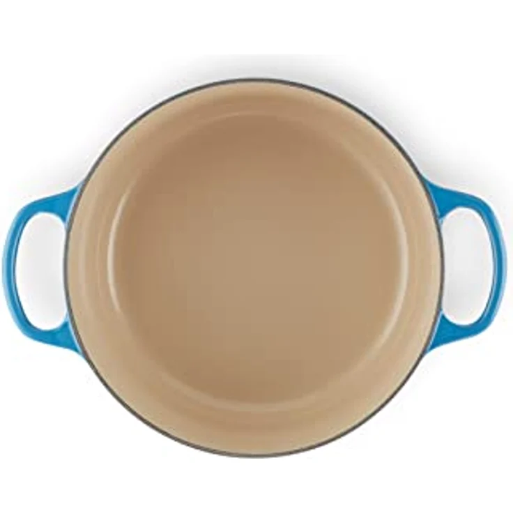 Le Creuset Signature Gusseisen-Bräter mit Deckel, Ø 24 cm, Rund, Für alle Herdarten und Induktion geeignet, Volumen: 4,2 l, 4,305 kg, Azure, 21177242202430 – Bild 5