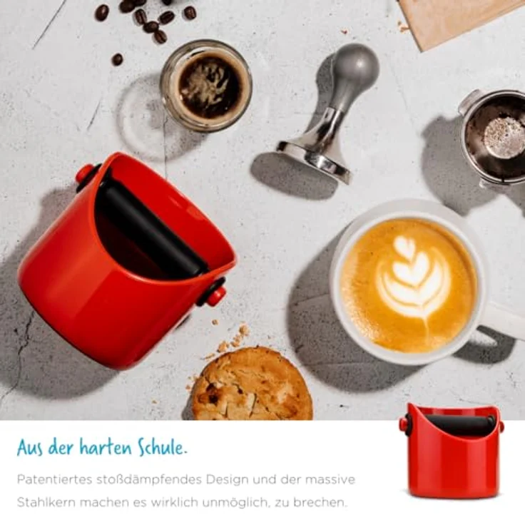 DreamFarm Kaffeesatz-Behälter, rot, spülmaschinenfestes Zubehör für Kaffeemaschinen, 13 cm x 10 cm – Bild 6