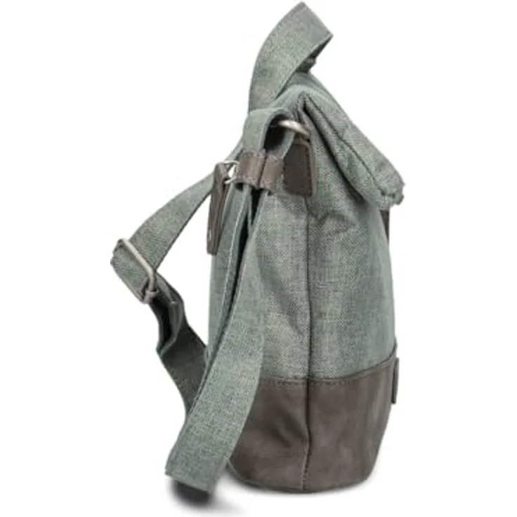 ZWEI Beuteltasche Olli OT6, leichte und kompakte Umhängetasche aus wasserabweisendem Nylon, grün – Bild 4